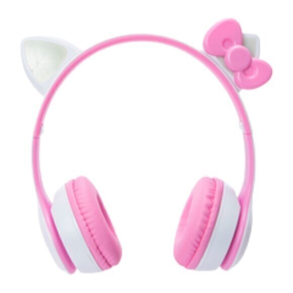Hello Kitty Limited Edition Cat Ear Bow Wireless Light‎ Up Headphones Sanrio New - Picture 1 of 5